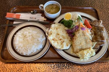 倉敷市『ニューリンデン』ピンクのお城でステーキとアジフライランチ！