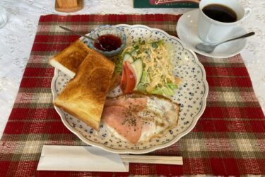 倉敷水島『カフェ ココット』ジャムトーストとハムエッグのモーニング！