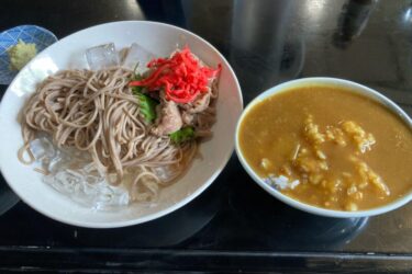 岡山市柳町『胡椒亭』ステーキハウスの牛肉蕎麦とビーフカレーランチ！