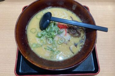 倉敷市船穂『麺屋かどで』焼き鳥船楽の豚骨ラーメンで替玉ランチ！