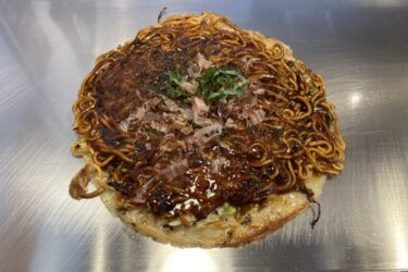 倉敷平田『お好み焼きひらたや』広島府中焼きにソースマヨネーズかけ放題