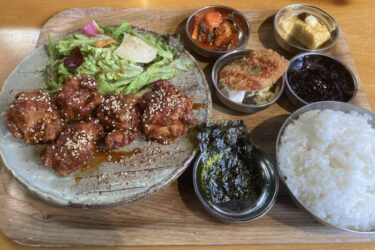 岡山市『韓国酒場本町NOWA』ヤンニョムチキン定食ご飯大盛りランチ！