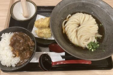 イオン岡山『山下本気うどん』ネギ塩とり天ざるうどん大盛り無料ランチ！